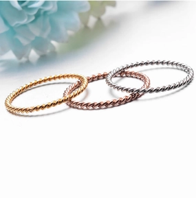 Wholesale Double Strand Spiral Titanium Steel Rings