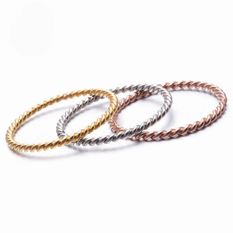 Wholesale Double Strand Spiral Titanium Steel Rings