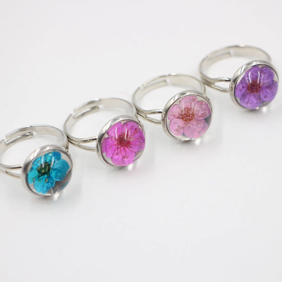 Wholesale Dried Flower Alloy Rings