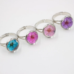 Wholesale Dried Flower Alloy Rings
