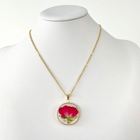 Wholesale Dried Flower Creative Resin Necklace