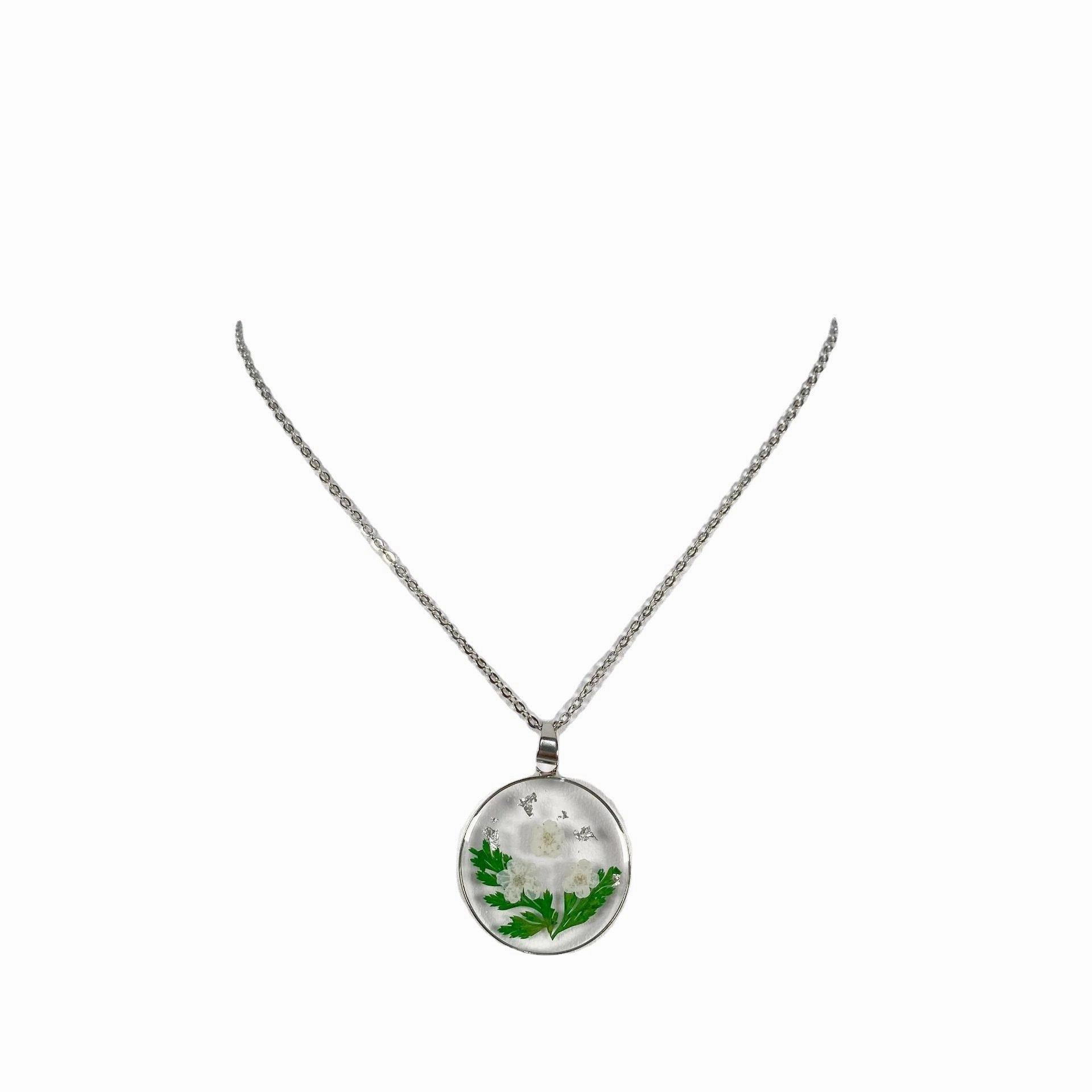 Wholesale Dried Flower Creative Resin Necklace