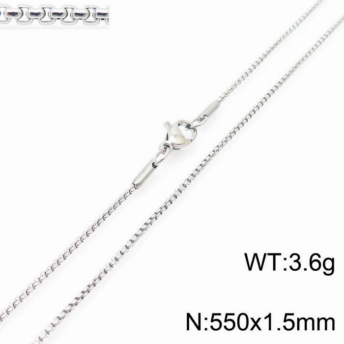 Wholesale Electroplated 18K Gold Square Pearl Stainless Steel Multi-Specification Necklaces