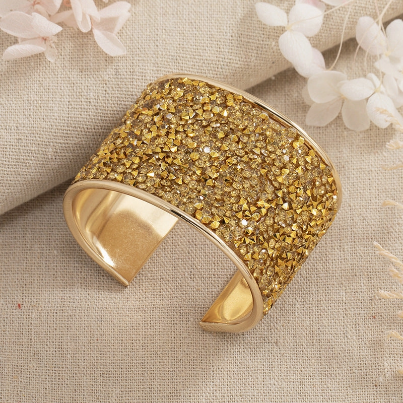 Wholesale Electroplated Diamond Crystal Bracelet with Brilliant Broken Diamonds