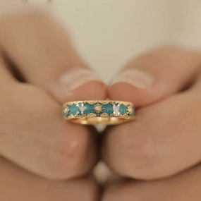 Wholesale Enamel Pattern Rings Copper