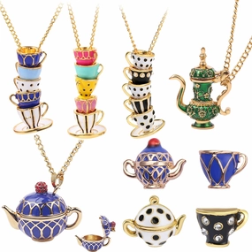 Wholesale Enamel Teacup Alloy Necklaces