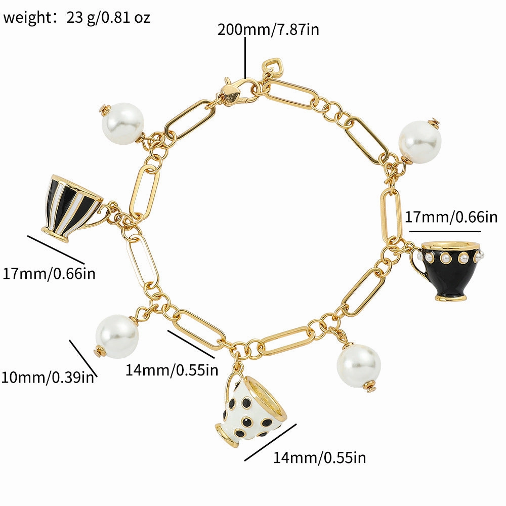 Wholesale Enamel Teacup Alloy Necklaces