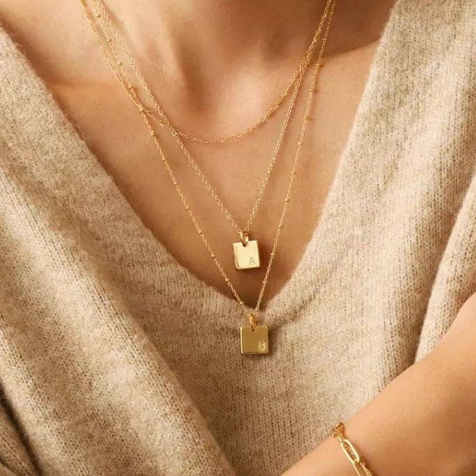 Wholesale English Alphabet Stainless Steel Necklaces