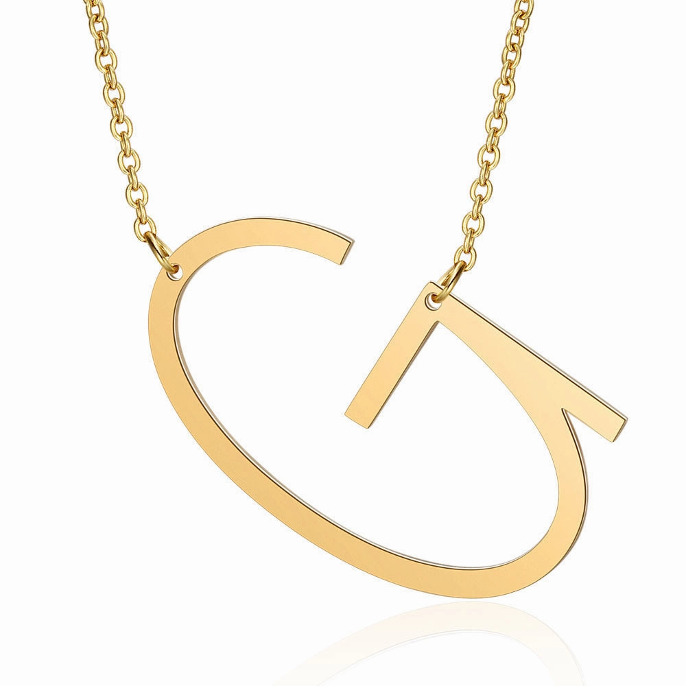 Wholesale English Large Letter Titanium Steel Necklaces