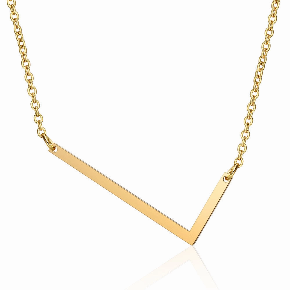 Wholesale English Large Letter Titanium Steel Necklaces