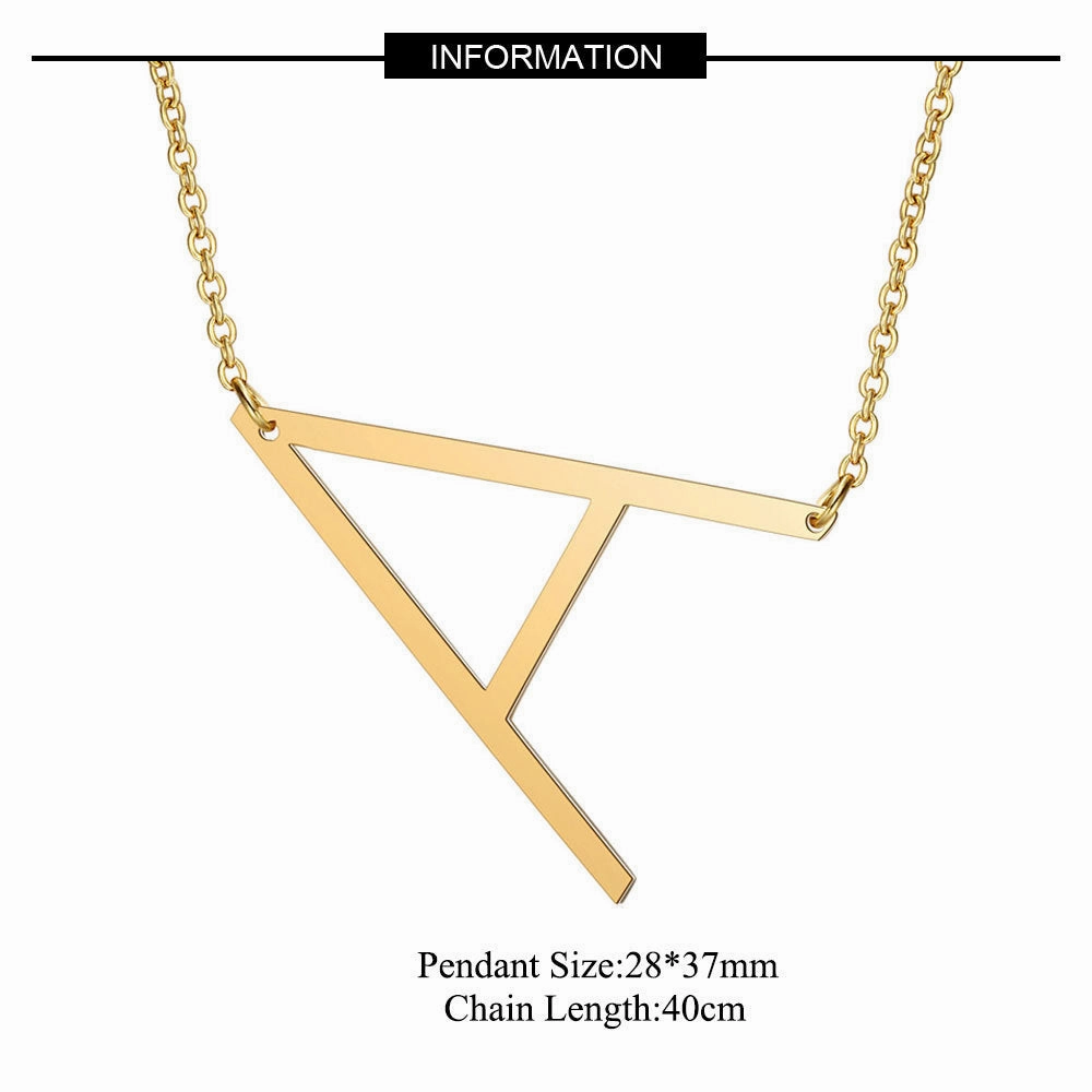 Wholesale English Large Letter Titanium Steel Necklaces