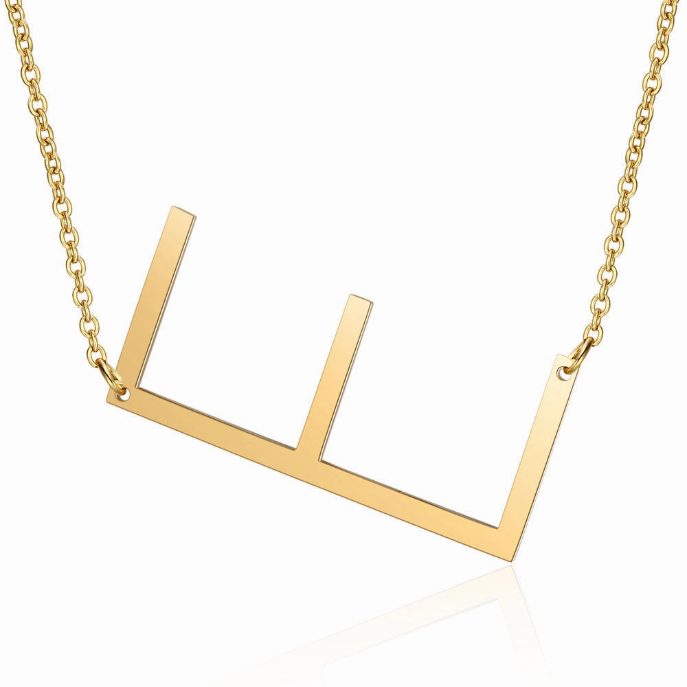 Wholesale English Large Letter Titanium Steel Necklaces