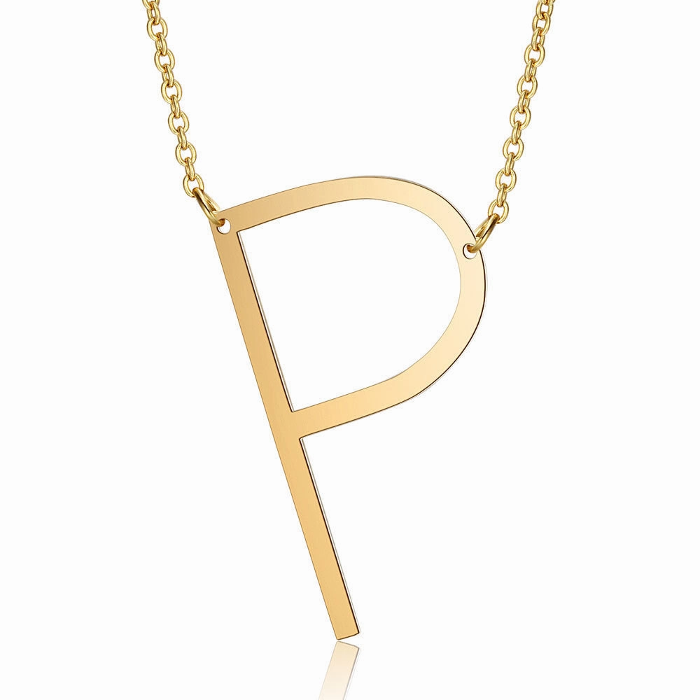 Wholesale English Large Letter Titanium Steel Necklaces