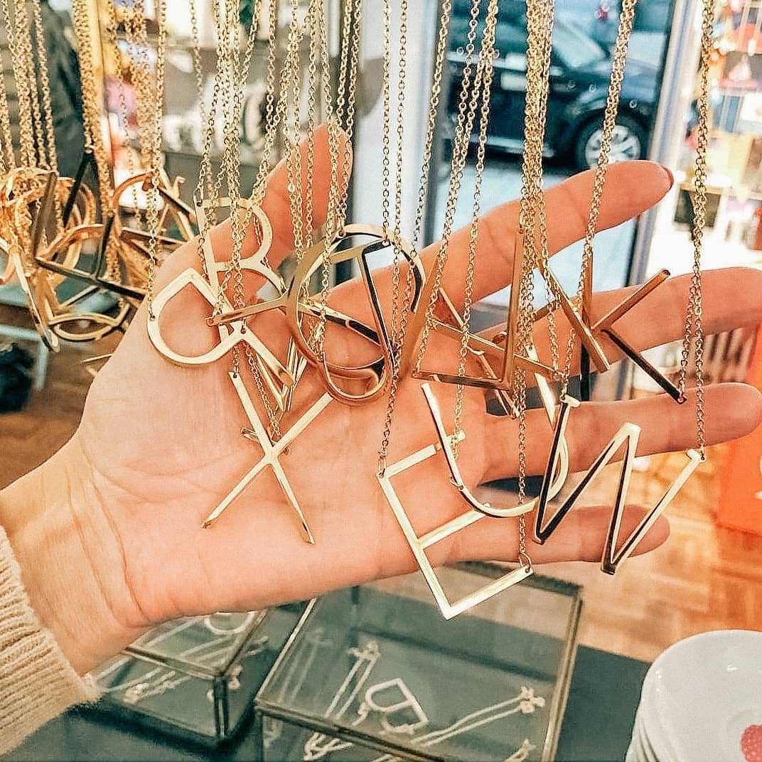 Wholesale English Large Letter Titanium Steel Necklaces