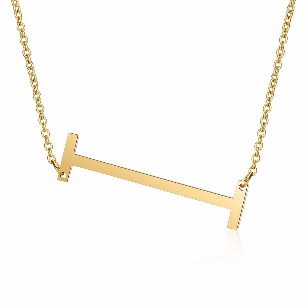 Wholesale English Large Letter Titanium Steel Necklaces