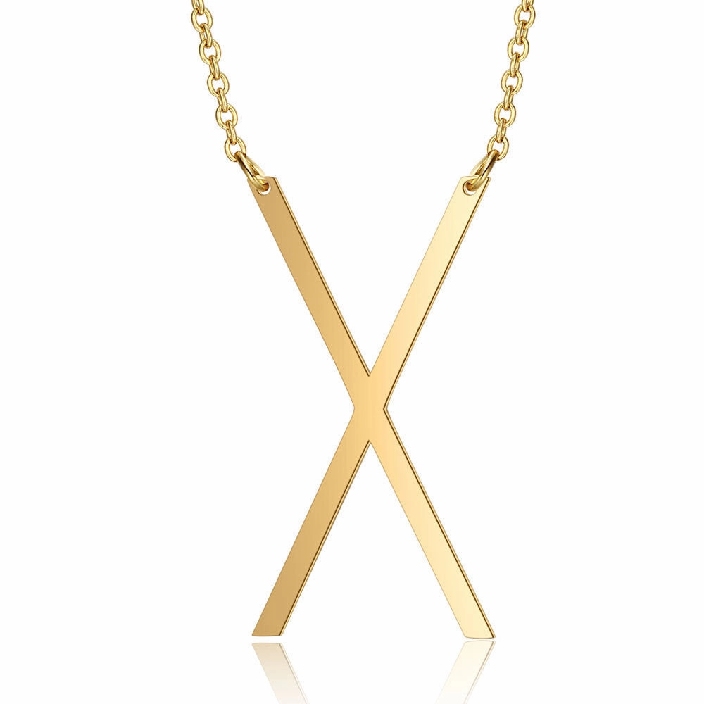 Wholesale English Large Letter Titanium Steel Necklaces
