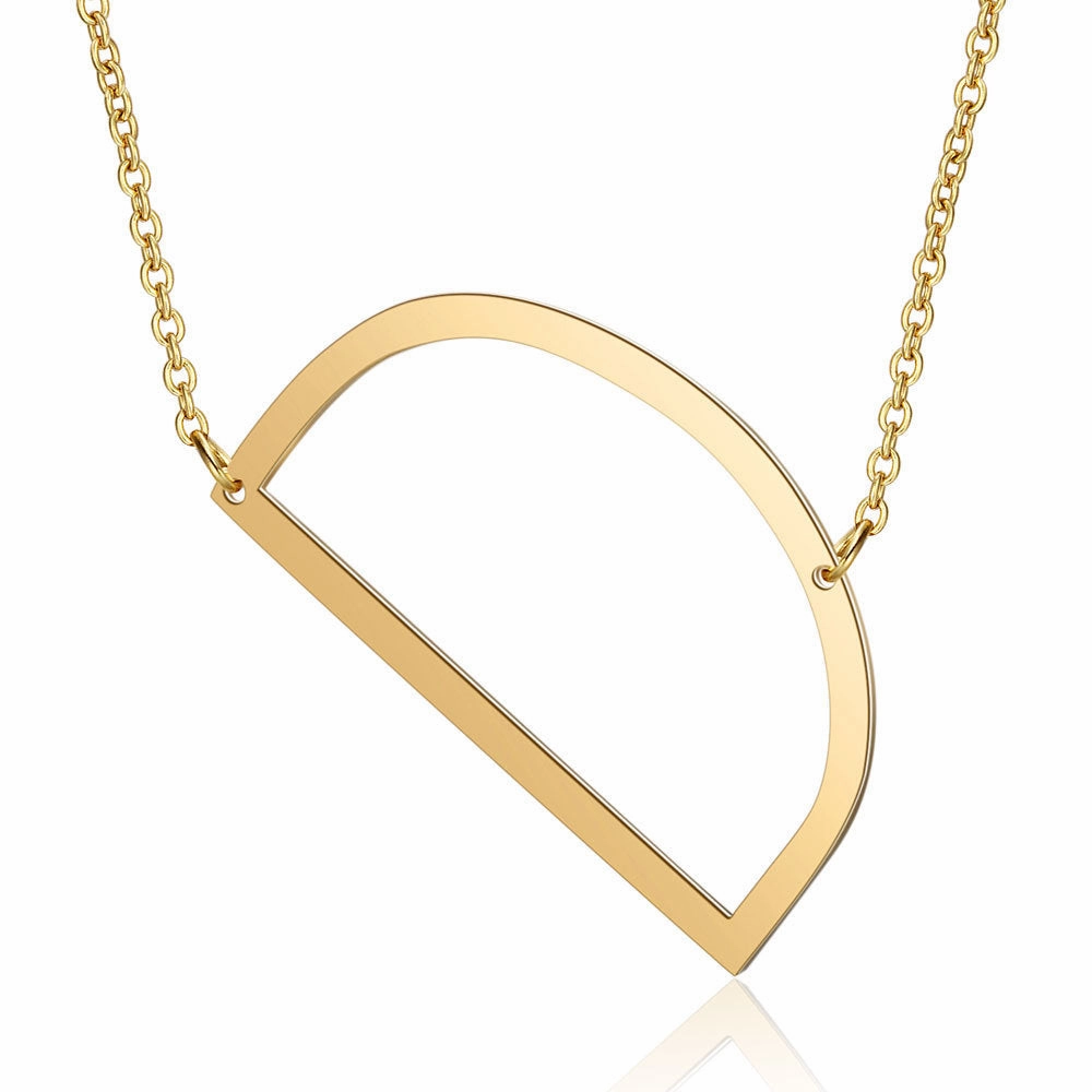 Wholesale English Large Letter Titanium Steel Necklaces