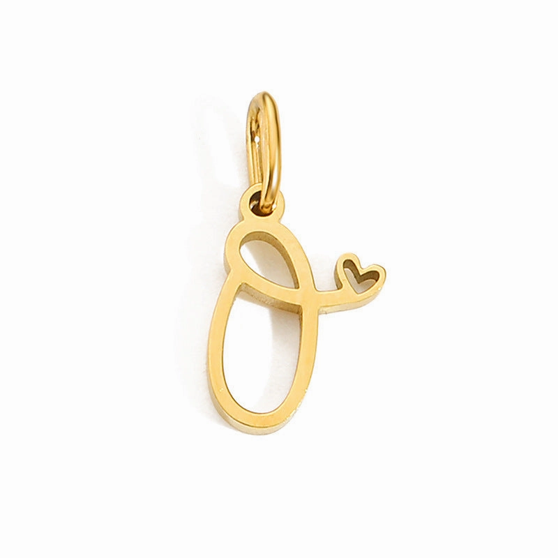 Wholesale English Letter 14k Gold Stainless Steel Pendant