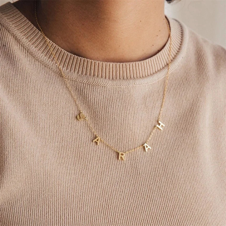 Wholesale English letter necklace Valentine's Day DIY clavicle chain