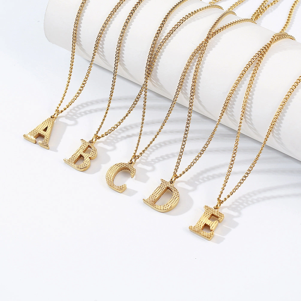 Wholesale English Letter Titanium Steel Necklaces