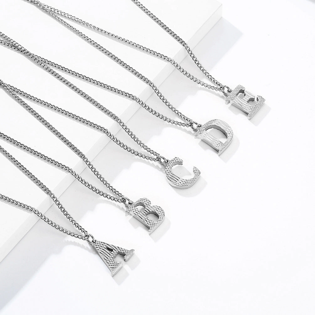 Wholesale English Letter Titanium Steel Necklaces