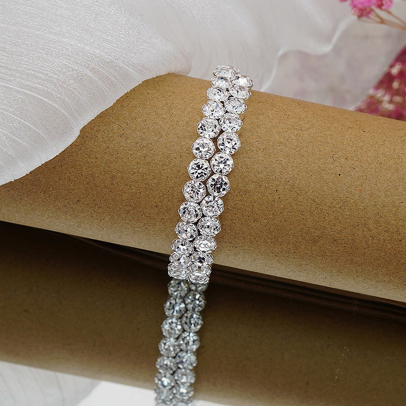 Wholesale Entangled Fashion Trendy Rhinestones Bracelet