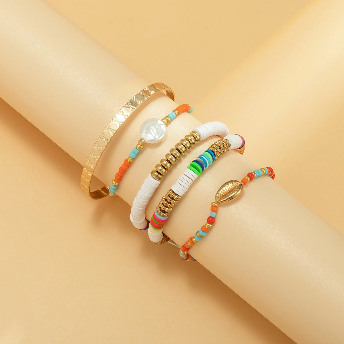 Wholesale Ethnic Soft Pottery Braided Alloy Bracelet