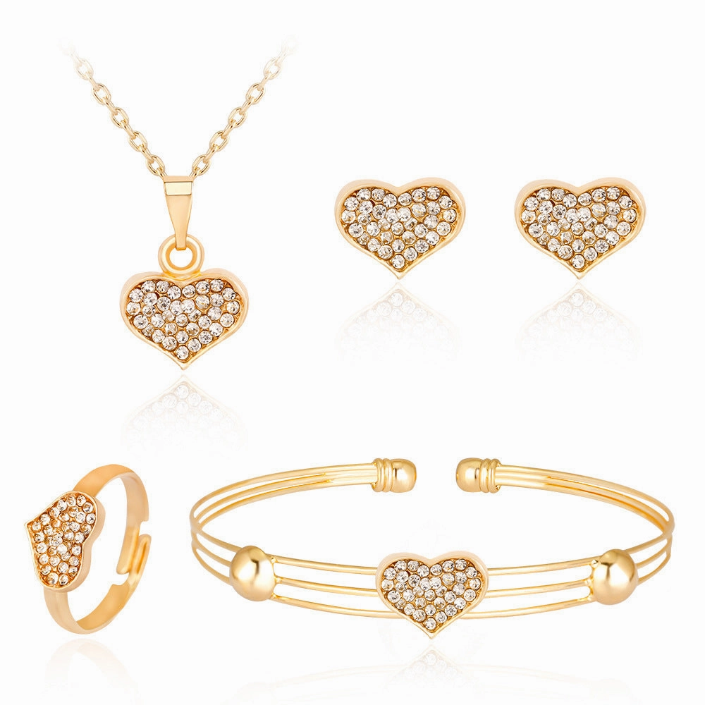 Wholesale Exquisite Crown Shaped Alloy Jewelry Set of Four Pieces