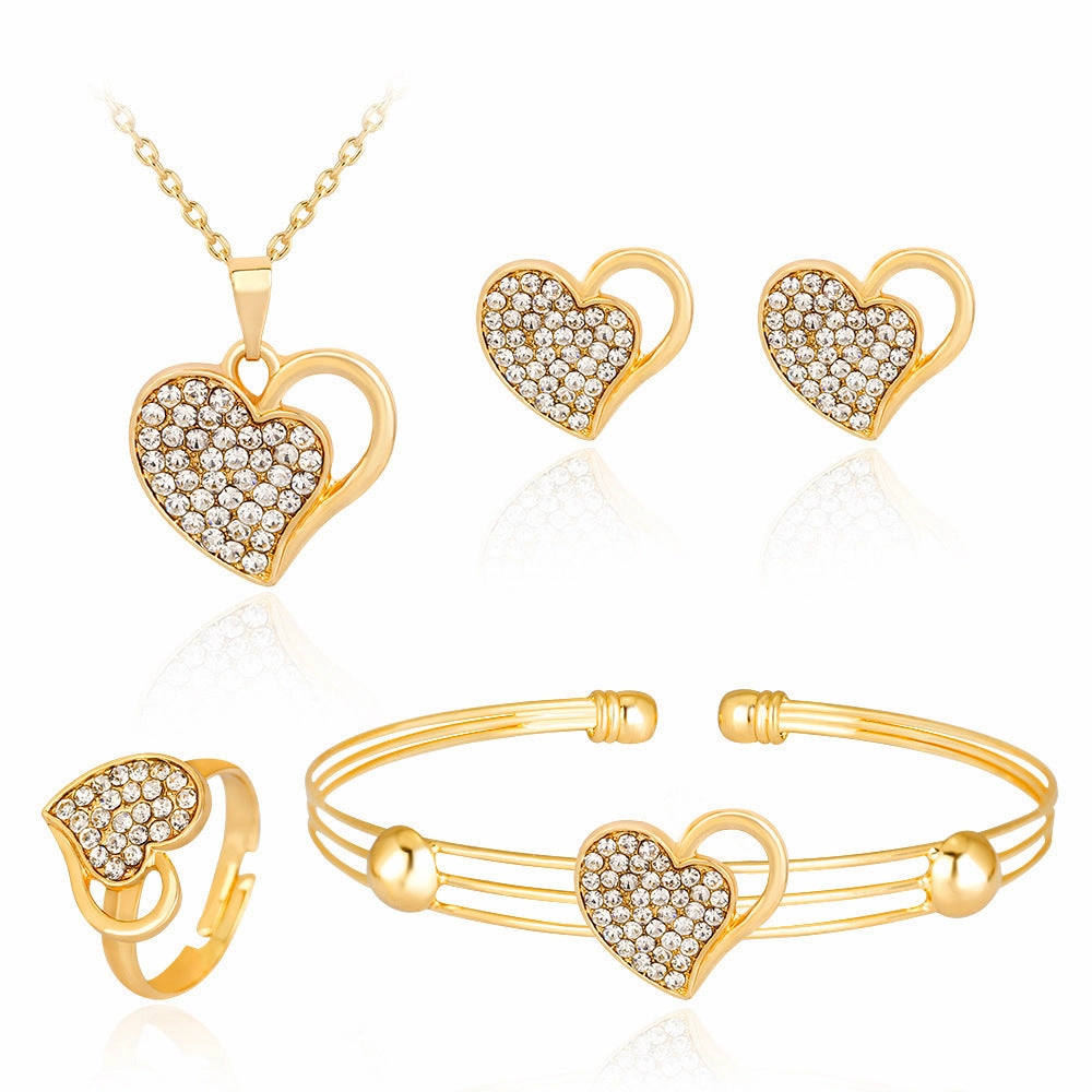 Wholesale Exquisite Crown Shaped Alloy Jewelry Set of Four Pieces