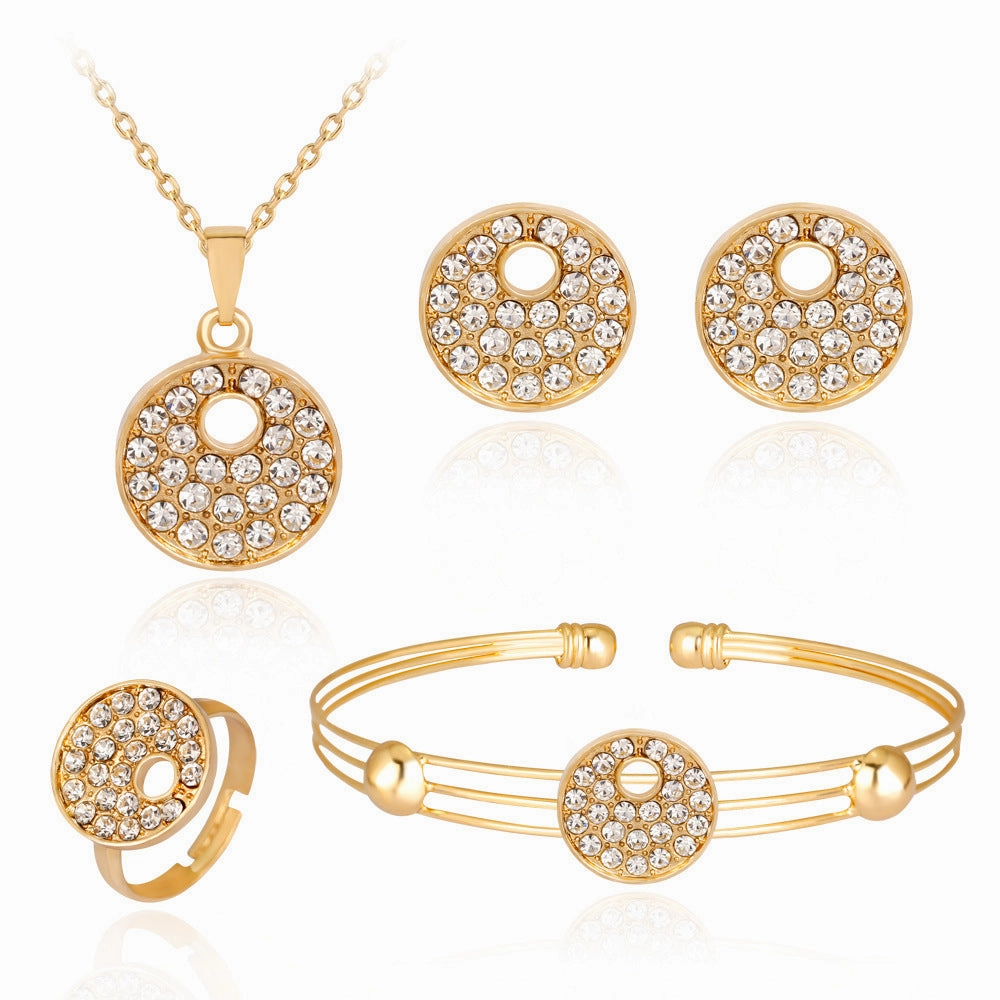 Wholesale Exquisite Crown Shaped Alloy Jewelry Set of Four Pieces