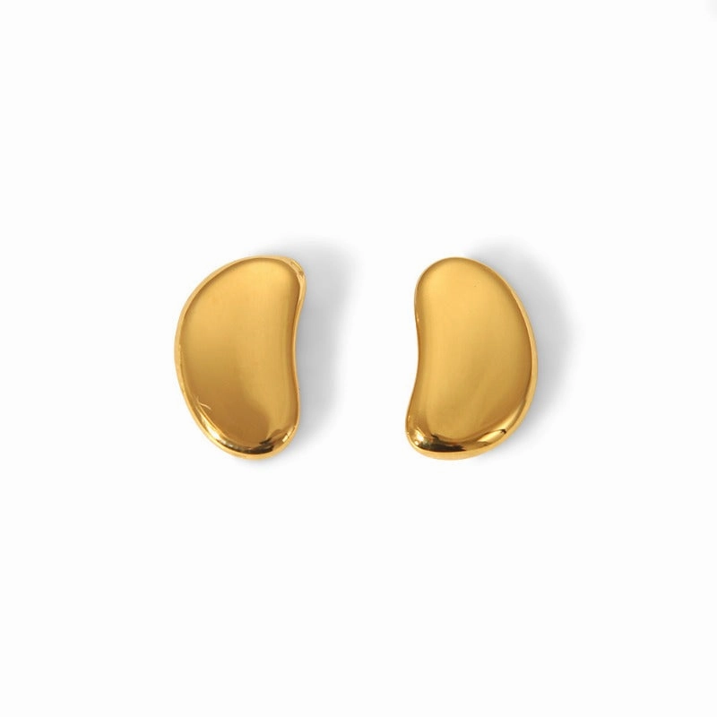 Wholesale Fashion Gold Ingot Necklace Gold Beans Autumn and Winter High-end Stainless Steel Jewelry Set