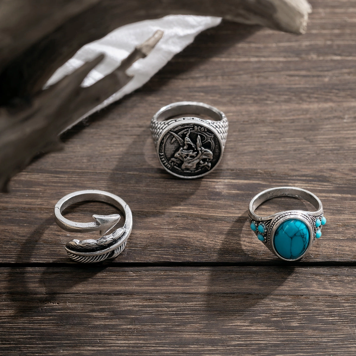 Wholesale Feather Arrow Alloy Ring