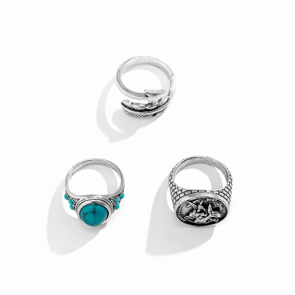 Wholesale Feather Arrow Alloy Ring