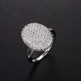 Wholesale Film And Television Style Full Diamond Alloy Rings