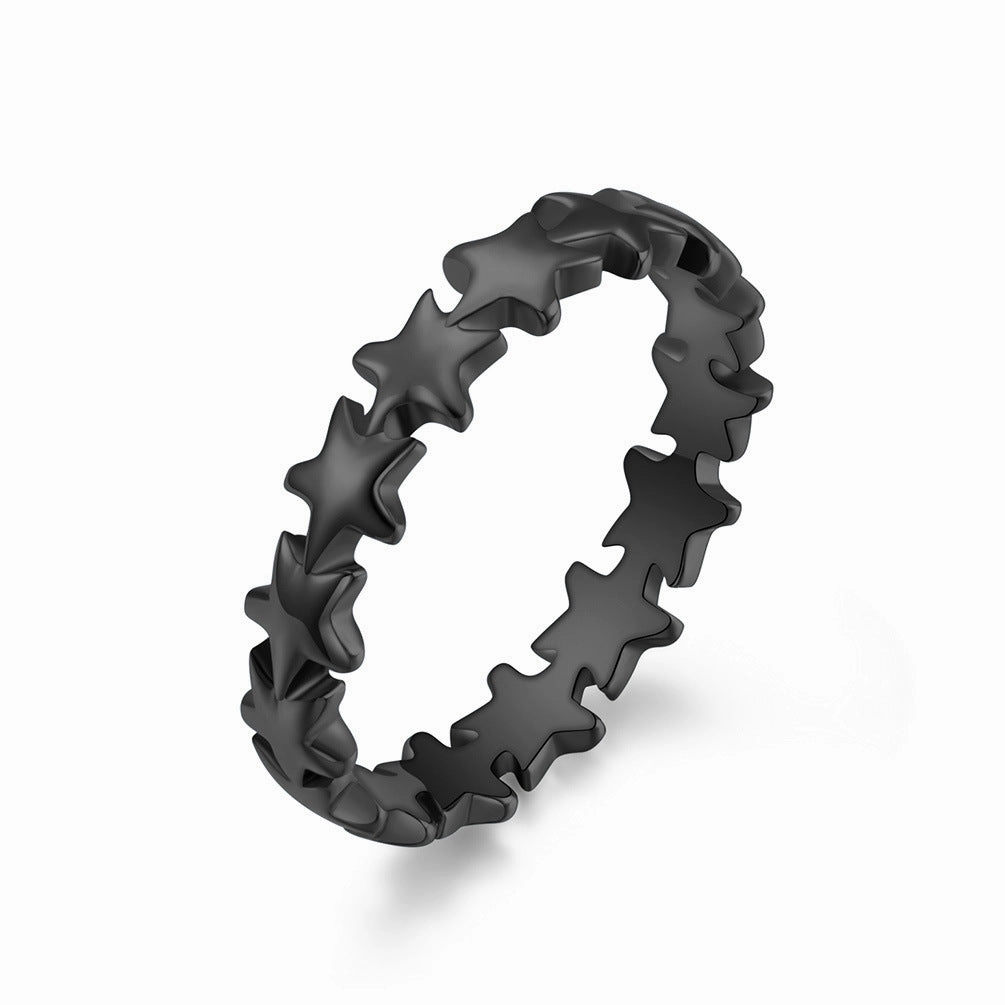 Wholesale Five-pointed Star Titanium Steel Rings