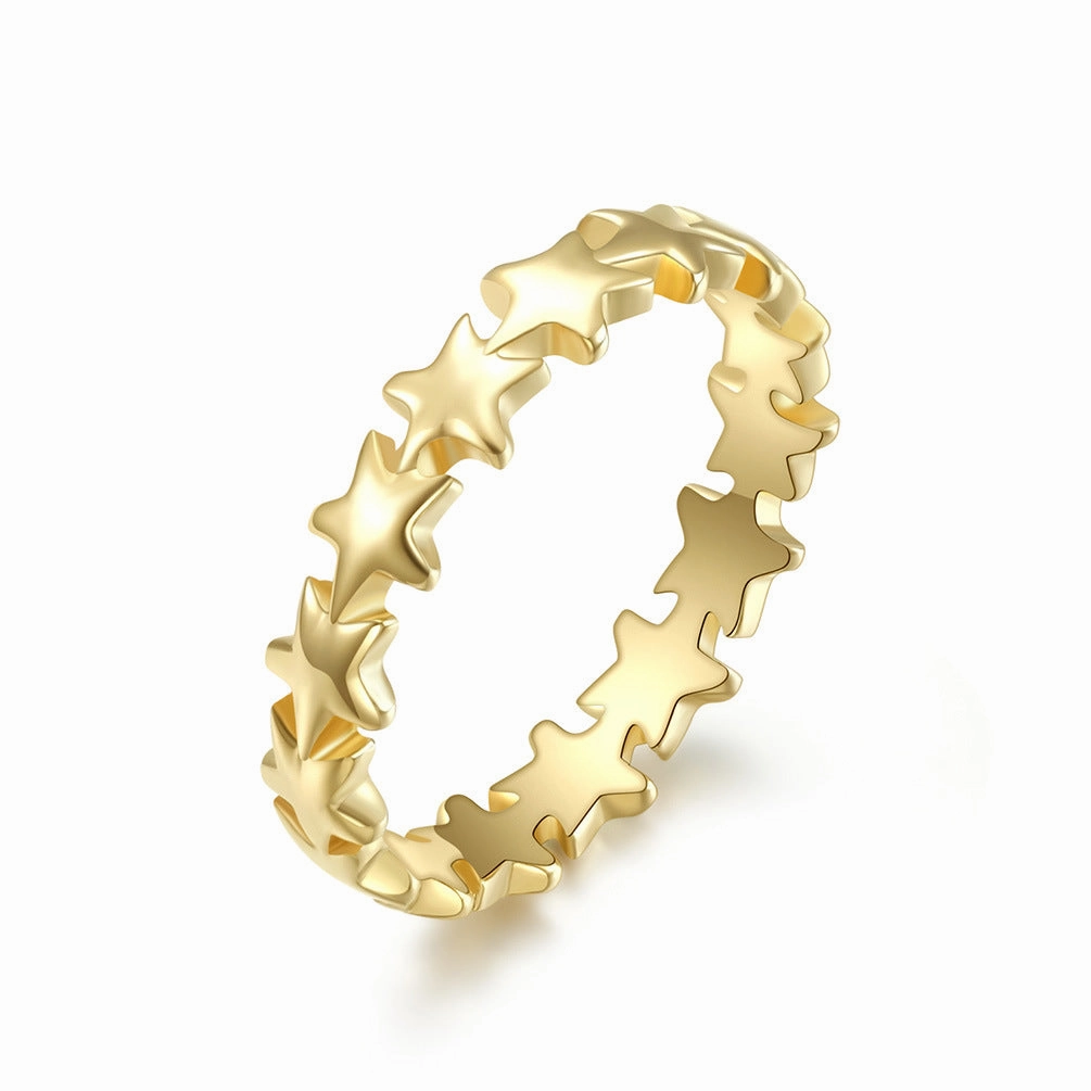 Wholesale Five-pointed Star Titanium Steel Rings
