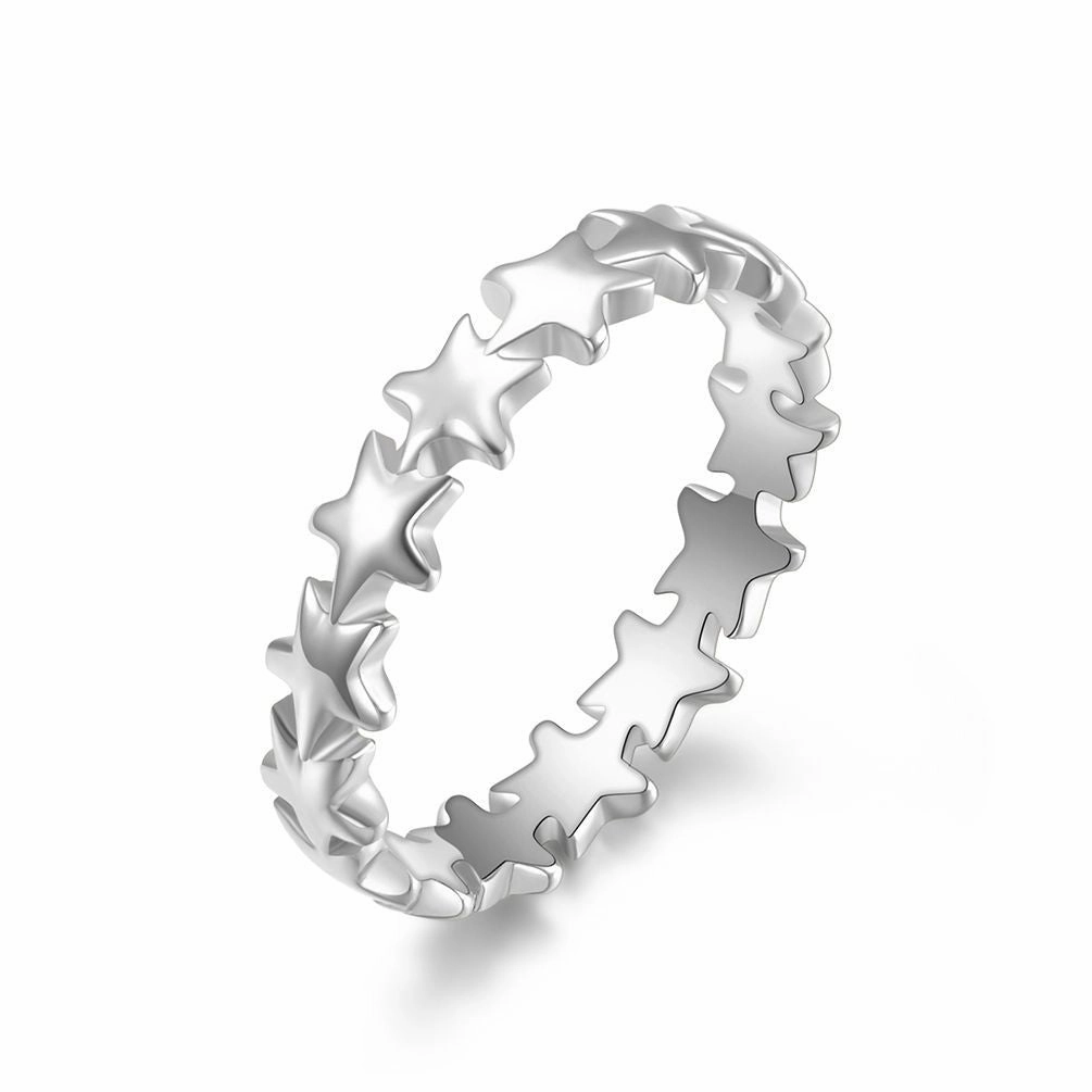 Wholesale Five-pointed Star Titanium Steel Rings