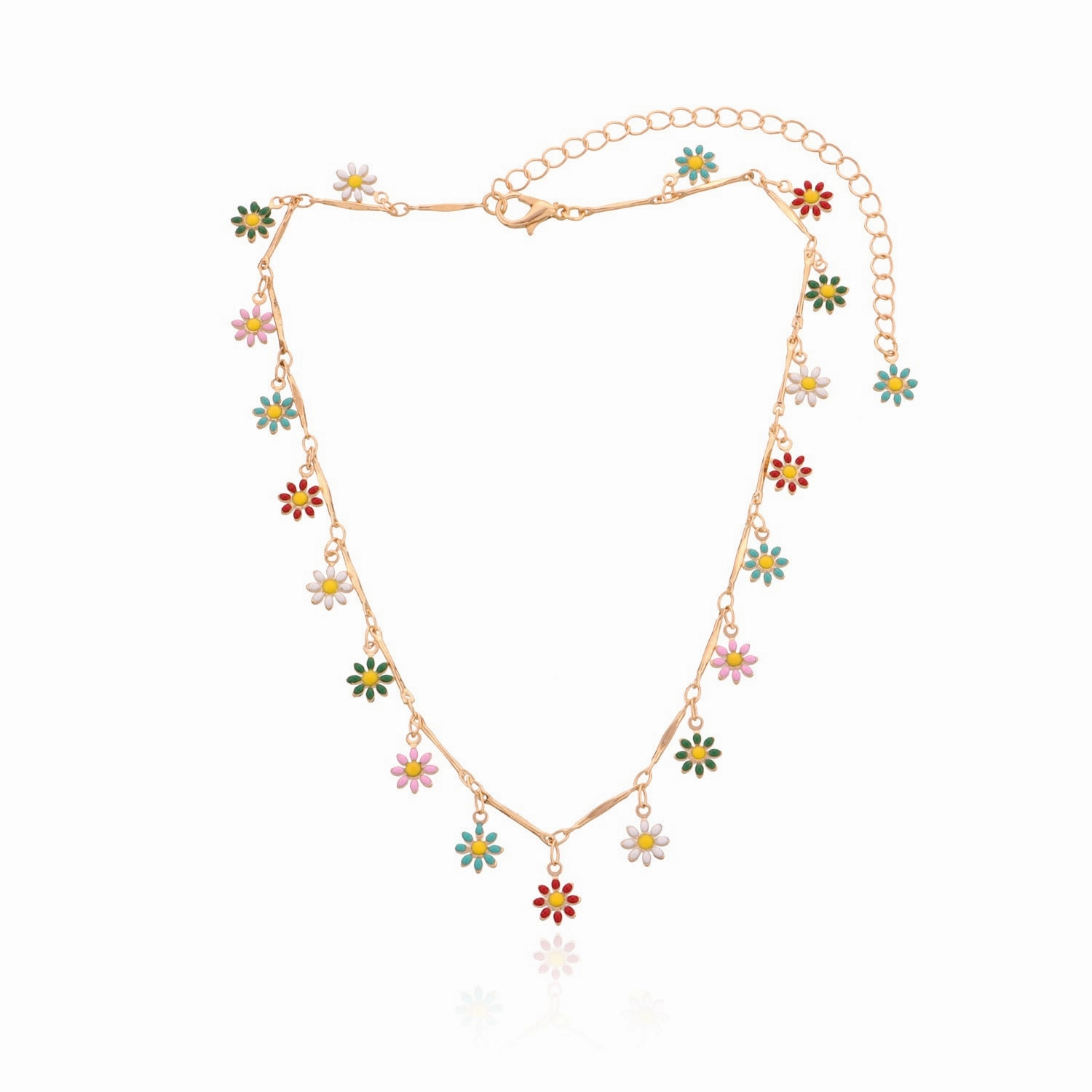 Wholesale Flower Simple Copper Necklaces