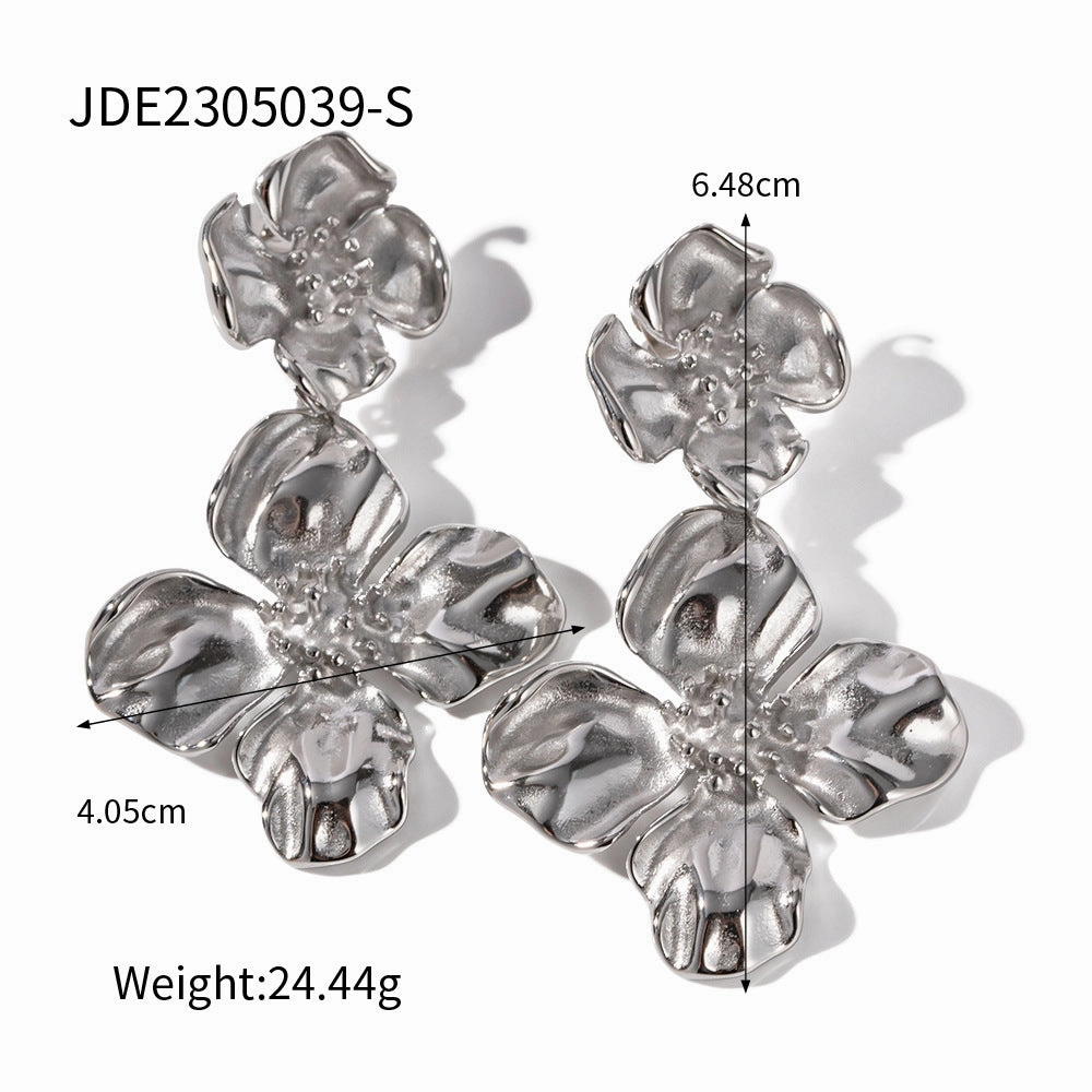 Wholesale Flower Sunflower Stainless Steel Necklaces
