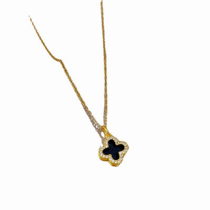 Wholesale Four Leaf Flower Titanium Steel Necklaces