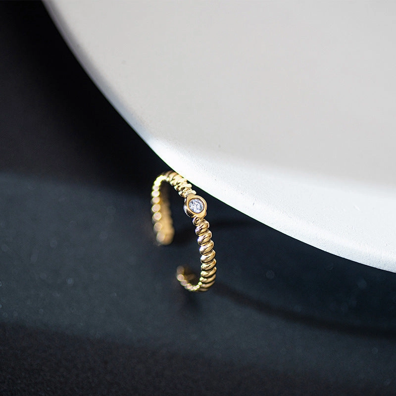 Wholesale French Style Titanium Steel Plated Non Ring