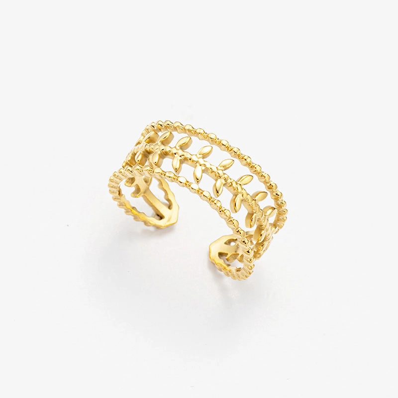 Wholesale French Style Titanium Steel Plated Non Ring