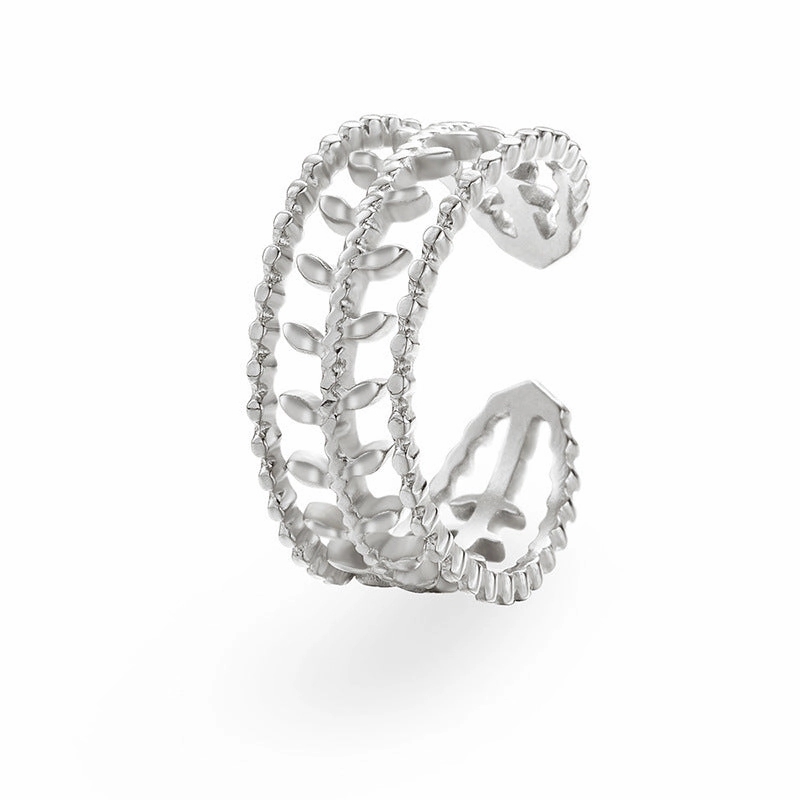 Wholesale French Style Titanium Steel Plated Non Ring