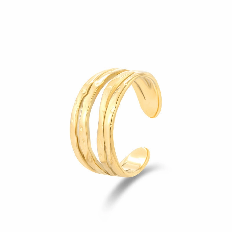 Wholesale French Style Titanium Steel Plated Non Ring