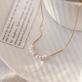 Wholesale Freshwater Pearl Stainless Steel Necklace