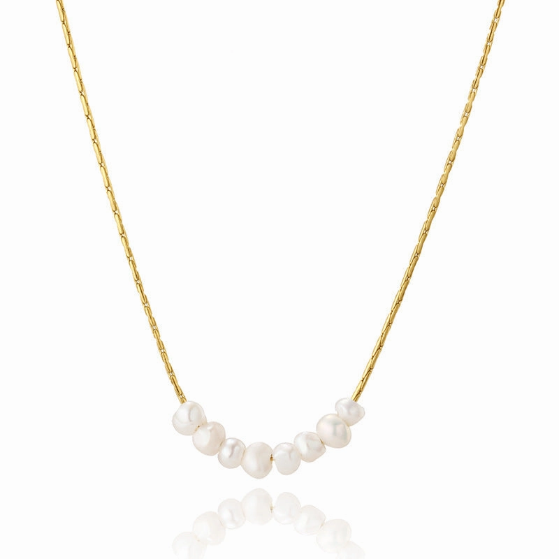 Wholesale Freshwater Pearl Stainless Steel Necklace