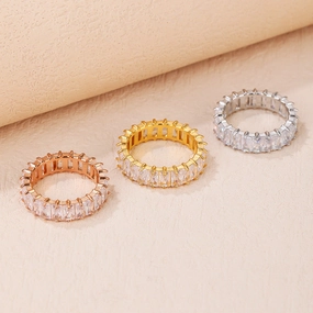 Wholesale Full Diamond Titanium Rings