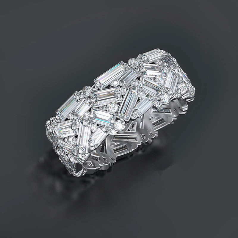 Wholesale Full Diamond Zirconia Fashion Copper Rings