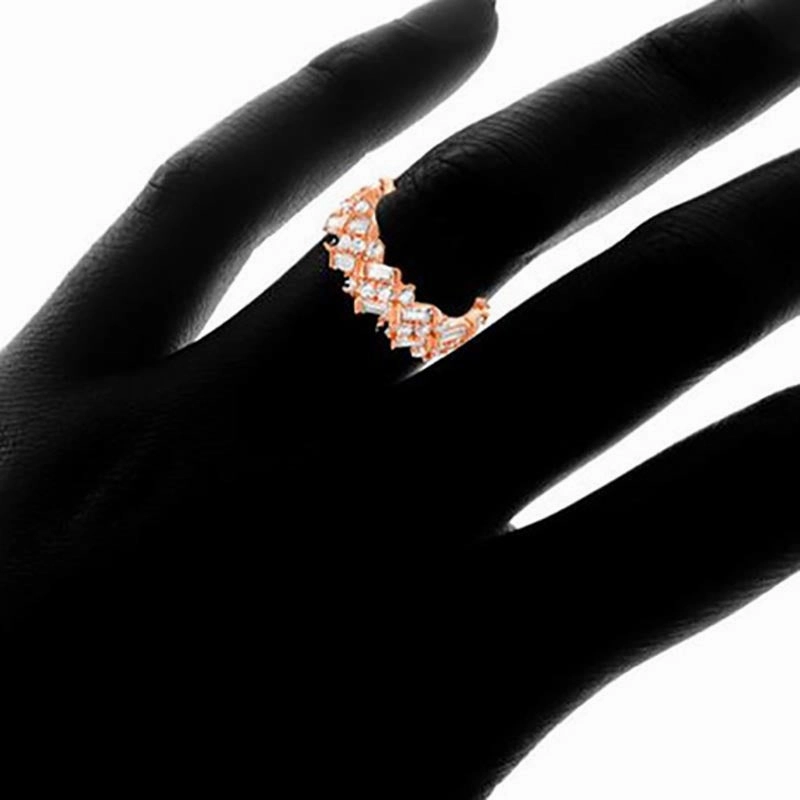 Wholesale Full Paved Zirconia Copper Rings