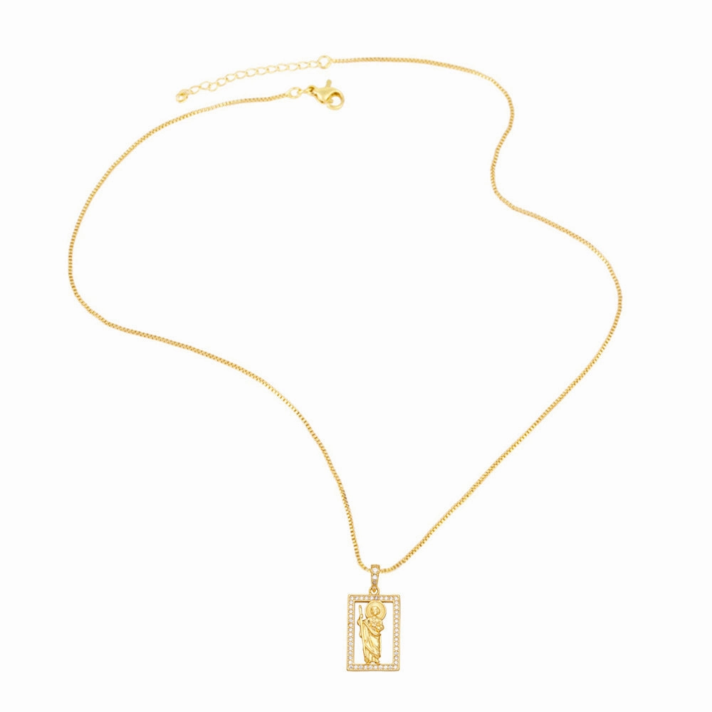 Wholesale Geometric Madonna Copper Necklaces
